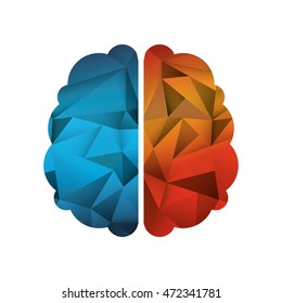 flat design abstract human head icon vector illustration