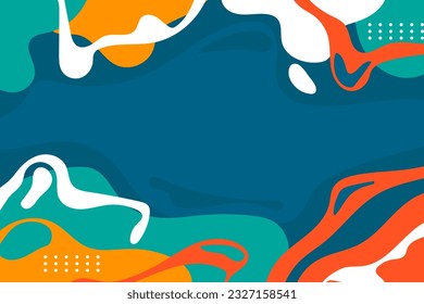 Ilustración abstracta de diseño plano en colores brillantes