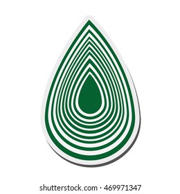 flat design abstract leaves nature icon vector illustration