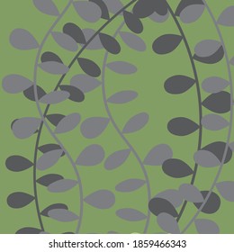 Flat Design Abstract Leaves Vector Illustration.