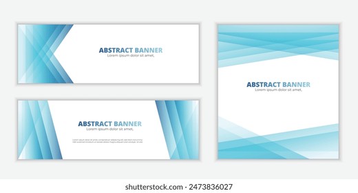 Flat design Abstract modern business background banner beautiful blue wave