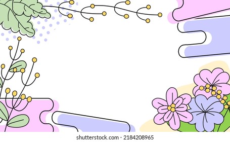 Flat design abstract pastel background with copy space. Can be used for template or wallpaper