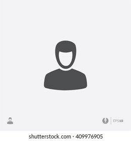 Flat design abstract people pictogram icon