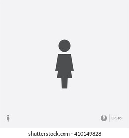 Flat design abstract people pictogram icon