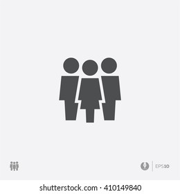 Flat design abstract people pictogram icon