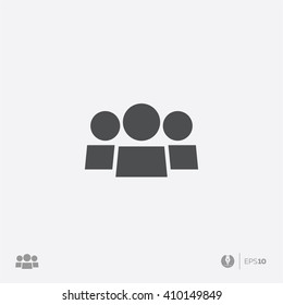 Flat design abstract people pictogram icon