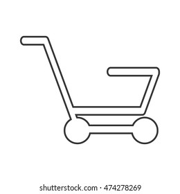 flat design abstract shopping cart icon vector illustration