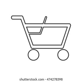 flat design abstract shopping cart icon vector illustration