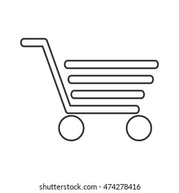 flat design abstract shopping cart icon vector illustration