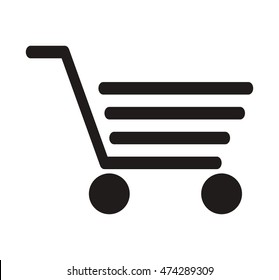 flat design abstract shopping cart icon vector illustration