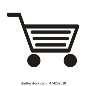 flat design abstract shopping cart icon vector illustration