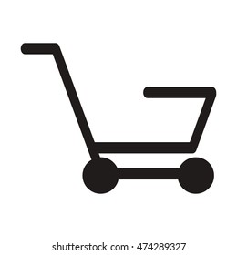 flat design abstract shopping cart icon vector illustration