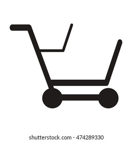 flat design abstract shopping cart icon vector illustration