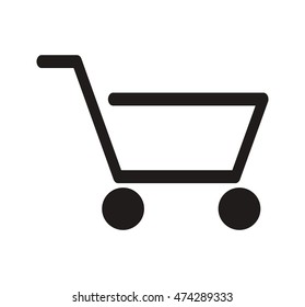 flat design abstract shopping cart icon vector illustration