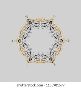 Flat design with abstract snowflakes isolated on colors background. Snowflake colorful pattern. Vector illustration. Vector snowflakes background. Snowflakes pattern.
