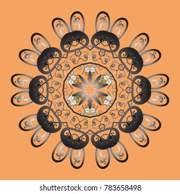 Flat design with abstract snowflakes isolated on color background.. Vector snowflakes background. Snowflake colorful pattern.