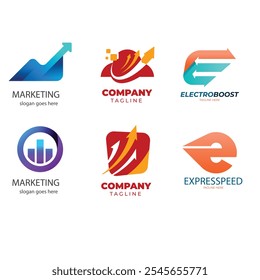 Flat design accounting logo collection flat design accounting logo template collection