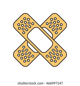 flat design adhesive bandages icon vector illustration