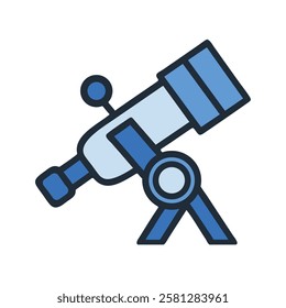 Flat design advanced astronomy telescope isolated vector illustration