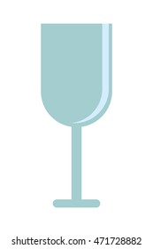 flat design alcoholic drink glass icon vector illustration