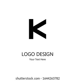 Diseño plano Diseño Alfabético K Abstracto Diseño de Logotipo Monograma
