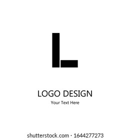 Flat Design Alphabetical L Abstract Monogram  Logo Design