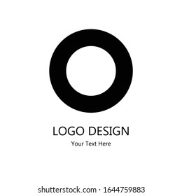 Flat Design Alphabetical O Abstract Monogram  Logo Design