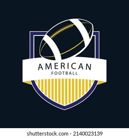 flat design american logo template design