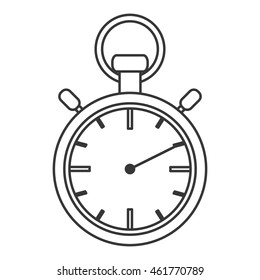 flat design analog chronometer icon vector illustration