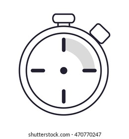 flat design analog chronometer icon vector illustration