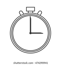 flat design analog chronometer icon vector illustration