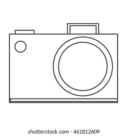 flat design analog photographic camera icon vector illustration