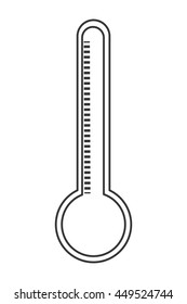 flat design analog thermometer icon vector illustration
