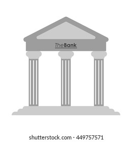 flat design ancient greek building icon vector illustration