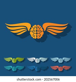 Flat design: angel