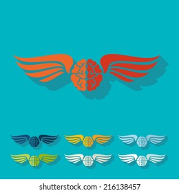 Flat design: angel