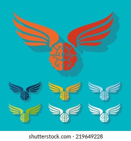 Flat design: angel