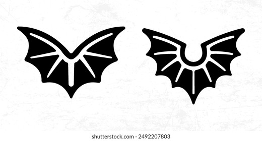 Flat design angel wings silhouette vector design element
