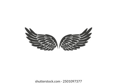 Flat design angel wings
