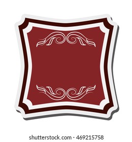 flat design angular vintage frame icon vector illustration