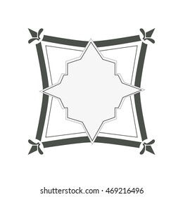 flat design angular vintage frame icon vector illustration