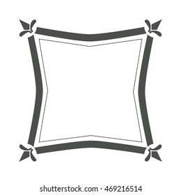 flat design angular vintage frame icon vector illustration