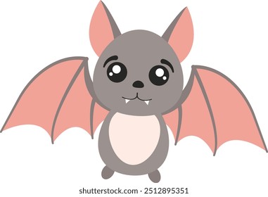flat design animal bat illustration