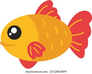 flat design animal fish illustration