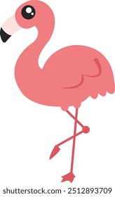flat design animal flamingo illustration
