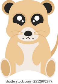 flat design animal meerkat illustration