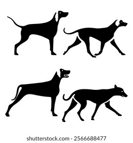 Flat design animals silhouette set collection logo icon