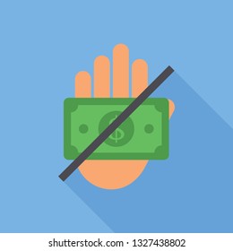 Flat design, anti corruption icon.
