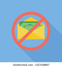 Flat design, anti corruption icon.