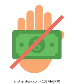 Flat design, anti corruption icon.